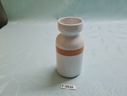 T0516 Alföldi narancssárga csíkos váza 15,5 cm