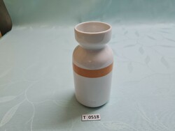 T0518 Alföldi narancssárga csíkos váza 15,5 cm