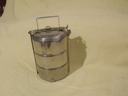 Stainless food barrel with 3 parts, straight wall