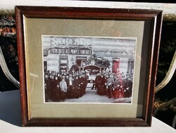 Funeral procession with hussars, antique photo