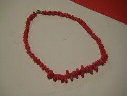 Necklace, made of sea coral, hand-stitched, 36 cm
