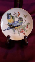 Papagájos tányér, madaras porcelán falitányér (L3363)
