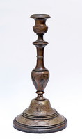 Antique copper candle holder, 36 cm