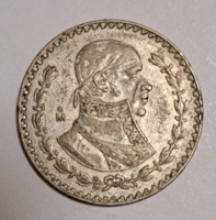 Ezüst 1 Peso Mexikó 1960