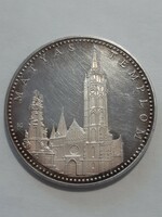 Budapest Mátyás Templom ezüstözött emlékérem dobozában
