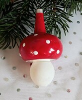 Old mushroom Christmas tree ornament 7.5cm