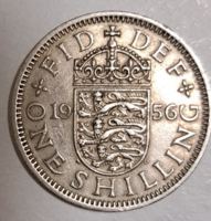 1956 1  shilling   II. Erzsébet) Anglia (A27)