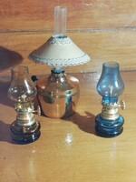Retro mini petróleum lámpák, 3db