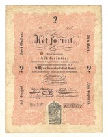 2 két forint 1848 Kossuth bankó eredeti állapotban. 2.
