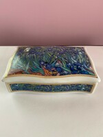 Goebel porcelain bonbonier with van gogh iris motif
