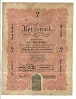 2 két forint 1848 Kossuth bankó eredeti állapotban.