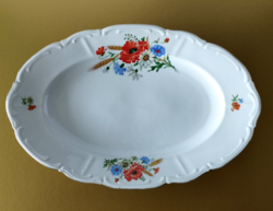 GYÖNYÖRŰ ANTIK PIPACS,BÚZAVIRÁG MINTÁS BAVARIA PORCELÁN NAGY PECSENYÉS,HÚSOS TÁLALÓ TÁL