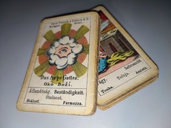 Very nice seed card i. Song (in 5 languages) ~ piatnik ~ c. 1920 - Divination card seed card gypsy card