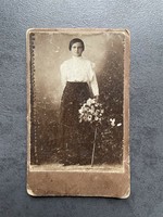 Old photo, photo, business card, hard back, young girl