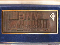 Bronz plakett  - B.N.V. 1967 dobozában