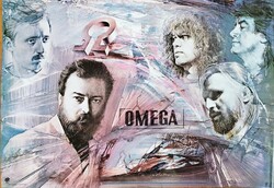 Omega 1999-es Népstadion koncert plakát (Gyémánt László festménye alapján)
