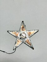 Retro szovjet karton  karácsonyfadísz,propaganda csillag,Sarló-kalapács ,Vöröscsillag