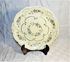 Zsolnay süteményes tál - Anyagában is mintás ritka festésű - 30,5 cm