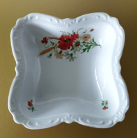 Discounted! Beautiful antique Bavarian porcelain side dish with poppy pattern