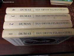 Alexandre Dumas - Egy orvos feljegyzései I-IV. (Joseph Balsamo) 4 kötete egyben eladóak