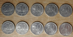 50 Fillér 1980-1989 BP. (9 évszám)