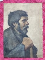Szakállas férfi --Akvarell