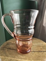 Old handmade crystal glass jug