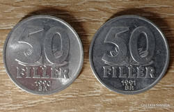 50 Fillér 1990; 1991 BP.