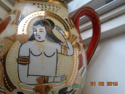 Satsuma Moriage Suzuki,Kannon és Rakan minta,tojáshéj kiöntő