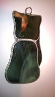 Tiffanic stílusú üvegmacska-cica 6 cm