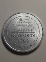 Rare! Commemorative medal for the 150th anniversary of the first Hungarian savings bank and 40th anniversary of the otp