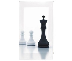 ÚJ! Digitálisan nyomtatott roletta, roló / fekete fehér, sakk figurák 100x180 cm