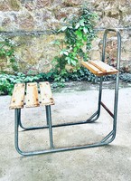 Retro, loft, industrial design iskolai szánkótalpas rajzoló, festő padok