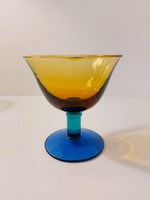 Modern colored glass with small base serving cup