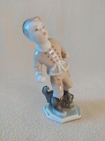 Herend snowball boy, nicely painted, marked, flawless, 14 cm