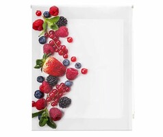 New! Digitally printed roller blind / fruit, strawberry, raspberry, currant 80x180 cm