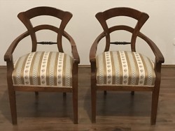 Gyönyörű antik Biedermeier bútorszett: kanapé, 2db fotel, 2db szék