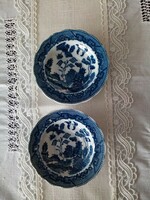 Kék - fehér / kobaltkék  keleti fűzike mintás, holland  porcelán  teás / kávés csészealj
