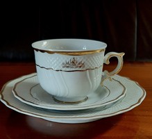 4925- Parlamenti reggeliző szett - hollóházi porcelán (ritka)