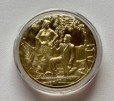 66T/1. 1 Forintról! 24k Arannyal bevont 925-ös ezüst (39 g) George Bizet: Carmen, Opera Emlékérem!