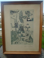 Ádám Würtz / etching is perhaps the most exciting creation eternal guarantee 43 x 32.4 cm