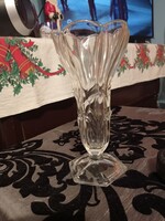 Thick bidermeirer flower goblet vase 20 cm