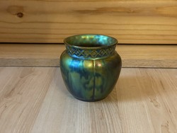 Zsolnay márványos labradoros kaspó váza porcelán 1950-es évek