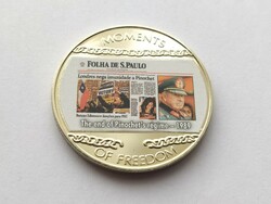Libéria 10 dollár 2004. UNC.  A Pinochet - diktatúra vége.