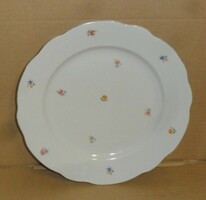 Zsolnai porcelán, apró virágos lapos tányér akár pótlásnak is. 24cm