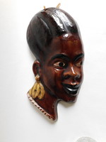 Art deco kerámia maszk - női fej