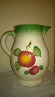 Vintage-Tejkiöntő-vizes kancsó nagyméret, szép állapotban, korának klasszikus mintájával