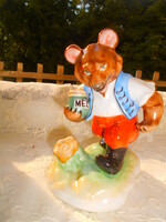 Honey teddy bear - Herend showcase figure 14 cm