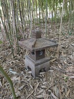Traditional, oriental, real stone lamp.