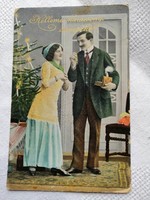 Antik képeslap 1912 Karácsonyi üdvözlőlap